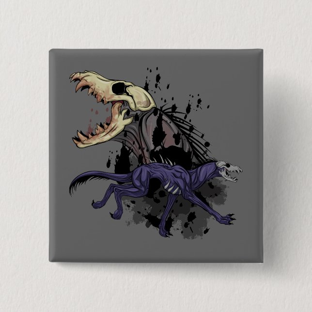 Running Monster 15 Cm Square Badge (Front)