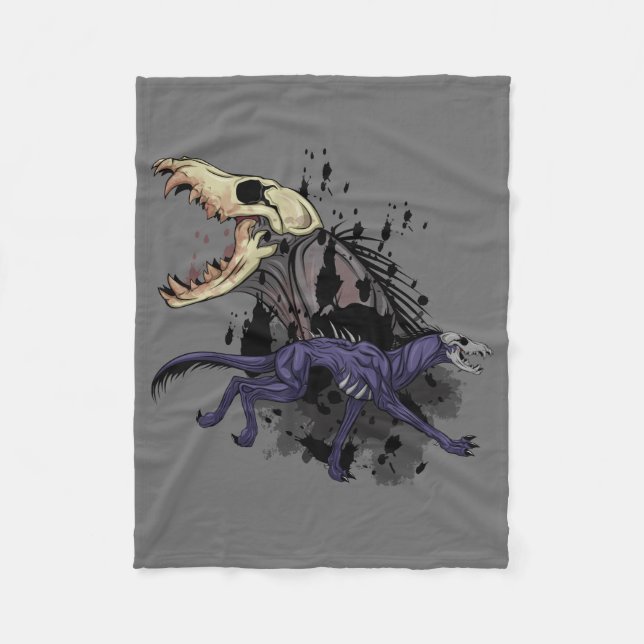 Running Monster Fleece Blanket (Front)