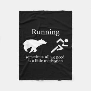 Running. Motivation Fleece Blanket