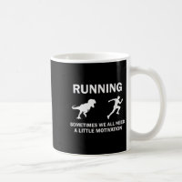 Running Motivation Raptor Chase Funny Dinosaur 