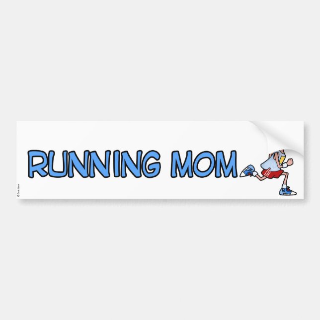 running mum bumper sticker (Front)