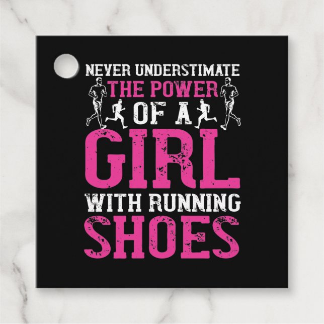 Running - Never underestimate champion Favour Tags (Front)