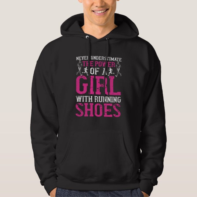 Running - Never underestimate champion Hoodie (Front)