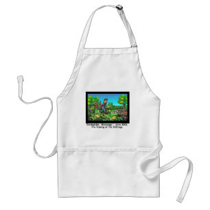 Running Of The Bull Frogs Funny Gifts/Collectibles Standard Apron