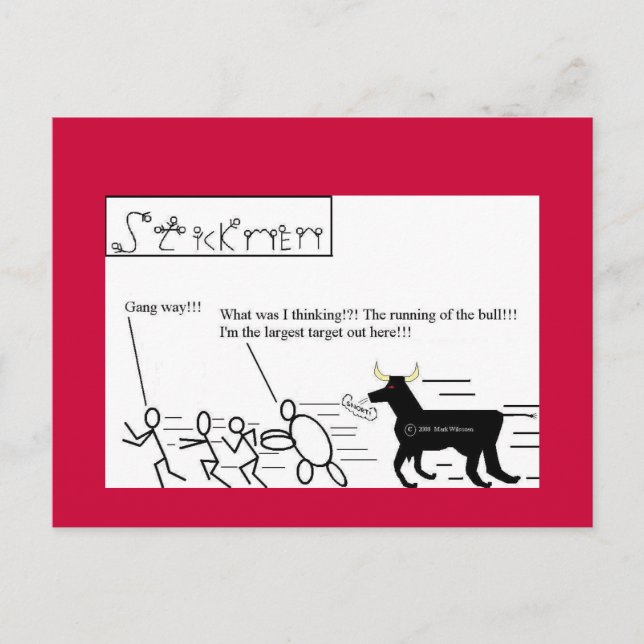Running of the Bulls Postcard... Postcard (Front)