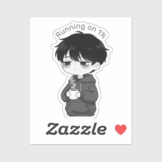 Running on 1 Percent Relatable Chibi Coffee Illust