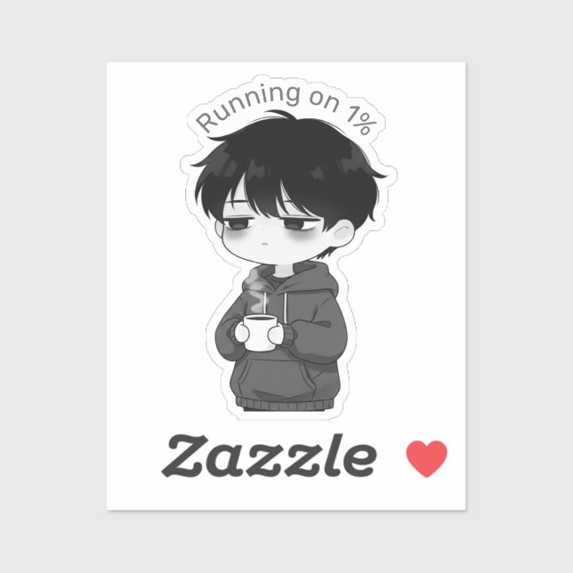 Running on 1 Percent Relatable Chibi Coffee Illust (Sheet)