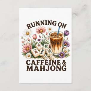 Running on Caffeine & Mahjong Enclosure Card