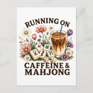 Running on Caffeine & Mahjong Postcard