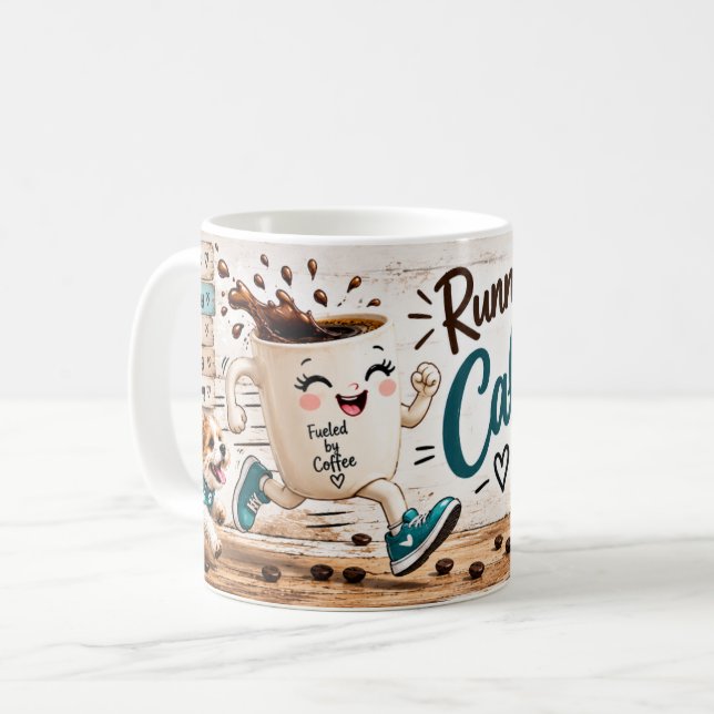 Running on Caffeine Mug (Front Left)