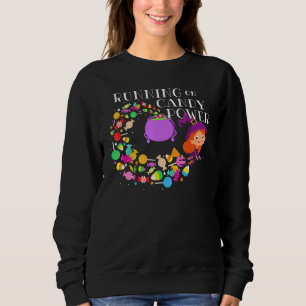 Running On Candy Power Redhead Witch Halloween Cos Sweatshirt