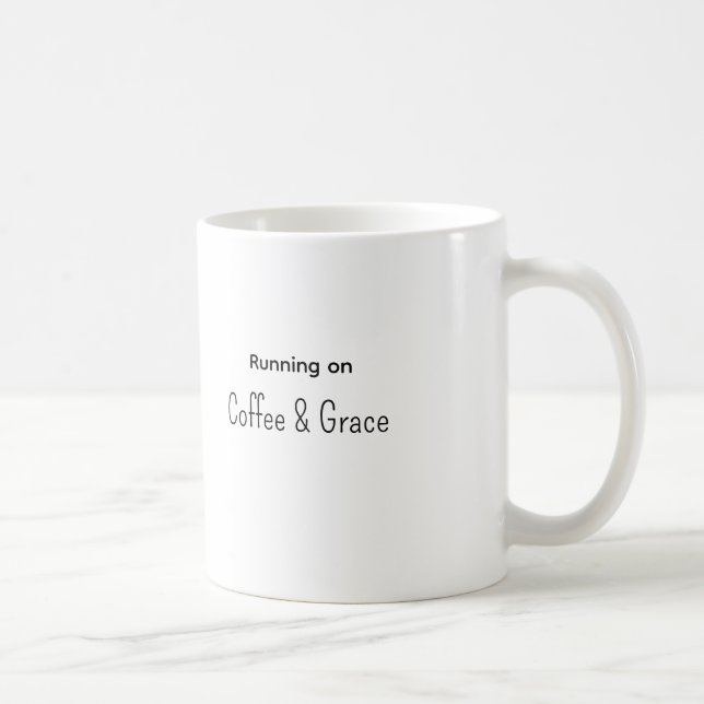 Running on Coffee & Grace Caregiver Gift Mug (Right)