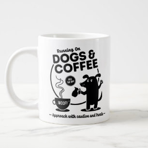 Running on Dogs and Coffee Large Coffee Mug