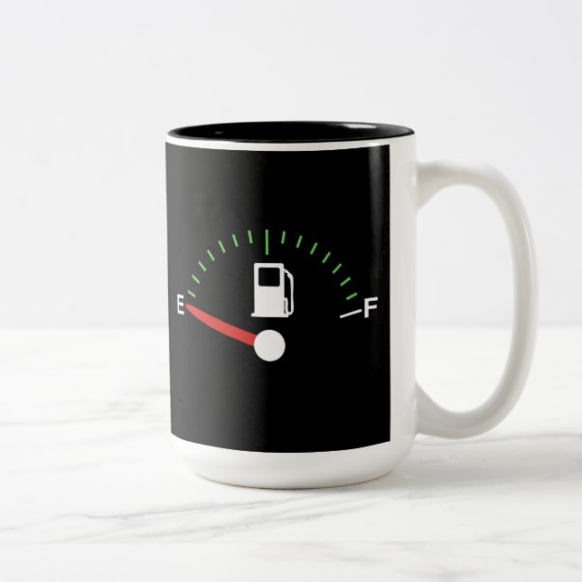 Running on Empty Two-Tone Coffee Mug (Right)