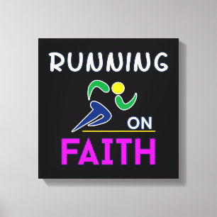 Running on Faith Christian Runner Canvas Print