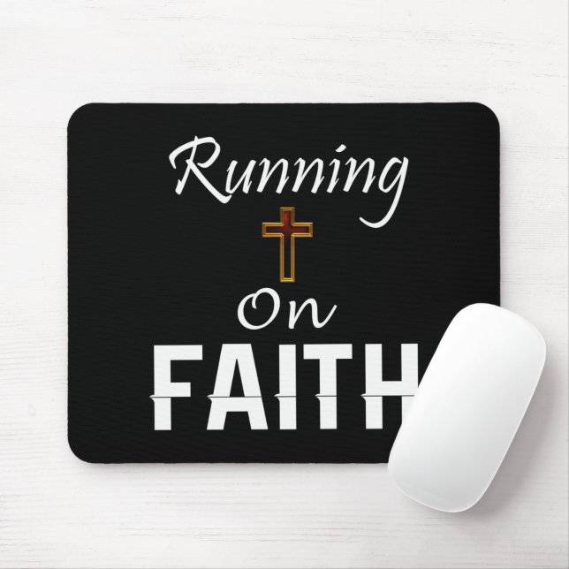 Running on Faith Runner Mouse Pad (With Mouse)