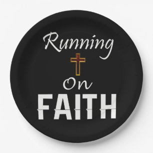 Running on Faith Runner Paper Plate