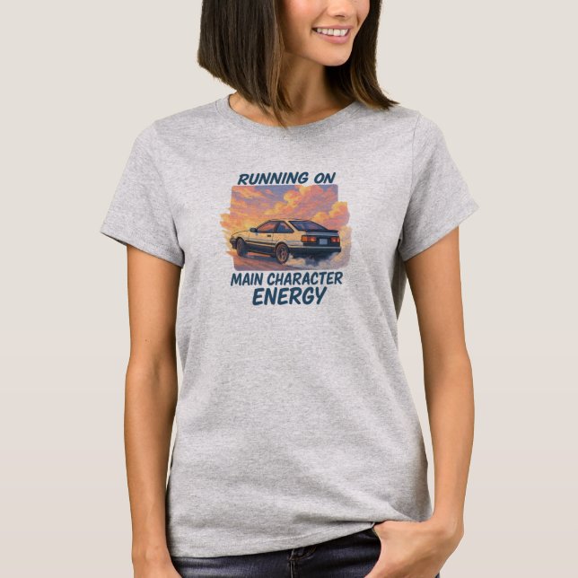 Running On Main Character Energy women Tshirt (Front)