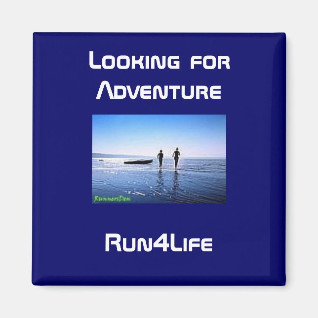 Running on the beach magnet (Front)