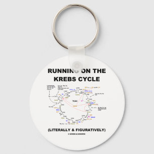 Running On The Krebs Cycle (Science Humour) Key Ring