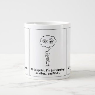 Running on Vibes & Wi-Fi Mug – Funny Coffee Cup