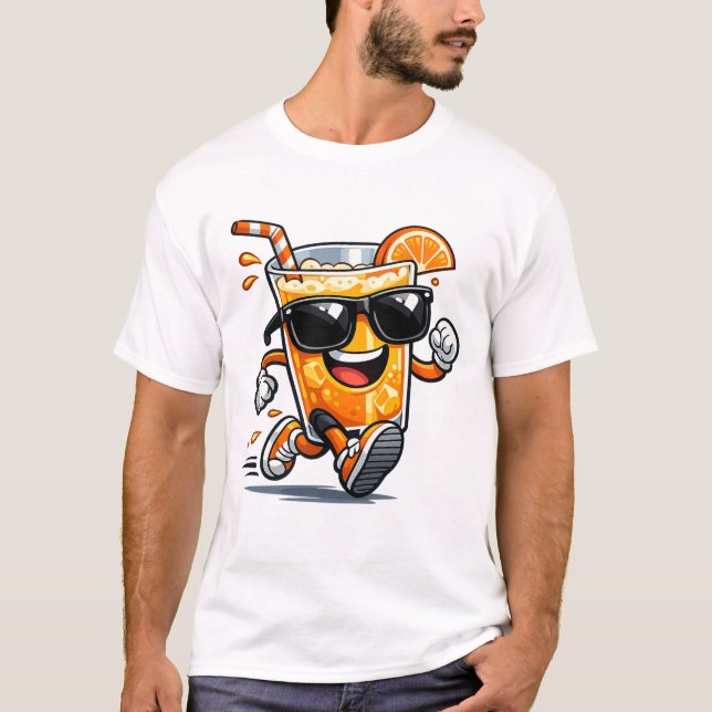 Running Orange Juice T-Shirt (Front)