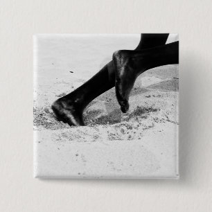 running out of sand 15 cm square badge