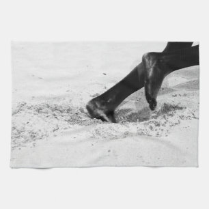 running out of sand tea towel