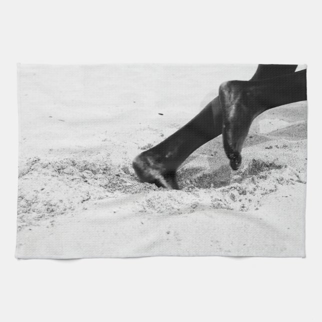 running out of sand tea towel (Horizontal)