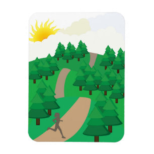 Running Outdoors Magnet
