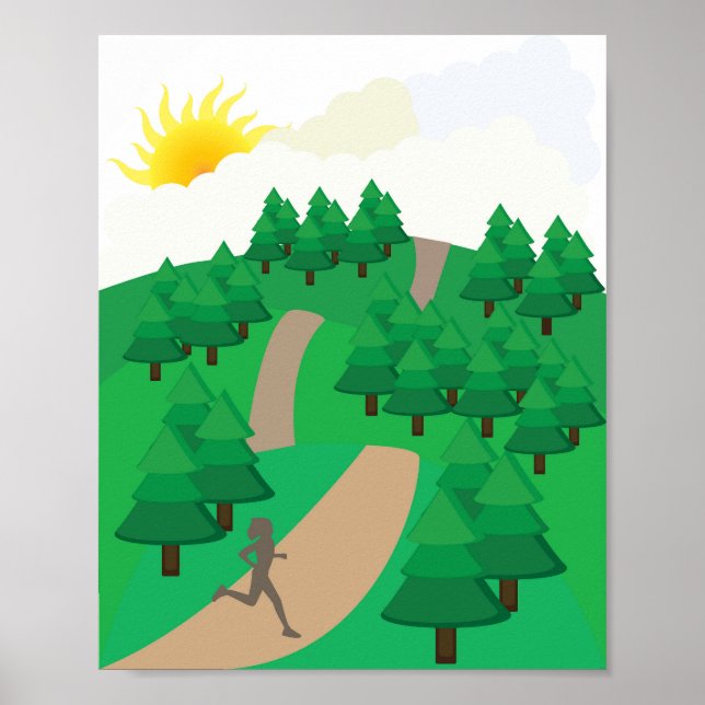 Running Outdoors Poster (Front)