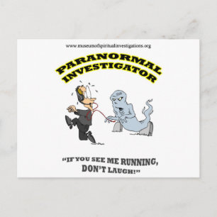 Running Paranormal Investigator Postcard