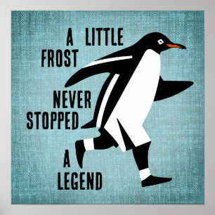 Running Penguin Motivational Poster