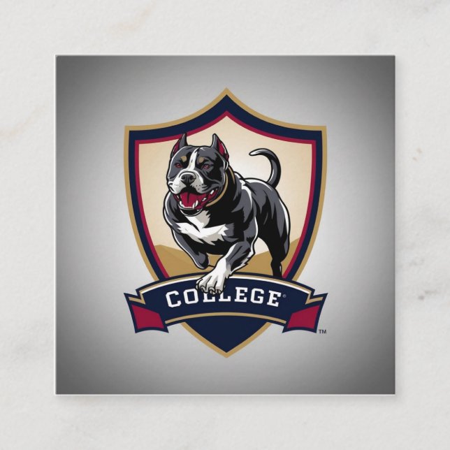 Running PitBull College Logo Enclosure Card (Front)