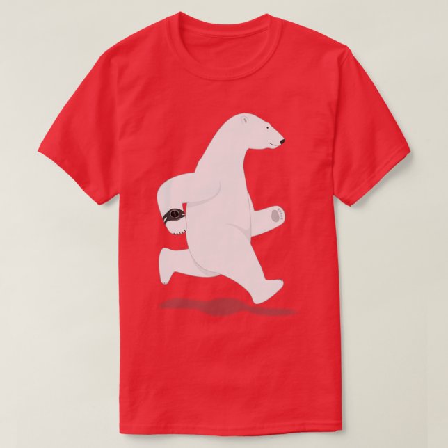 Running Polar Bear T-Shirt (Design Front)