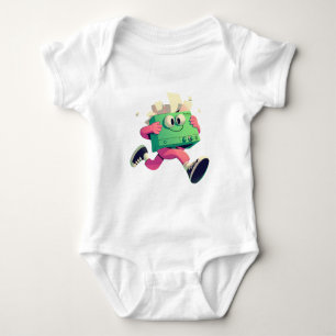 Running Printer with Flying Papers – Tech Humor Baby Bodysuit