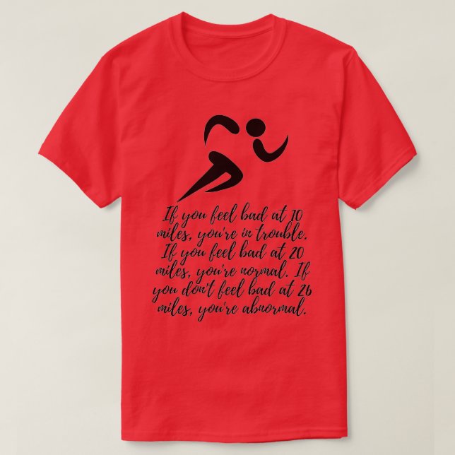 Running Quote youre abnormal black T-Shirt (Design Front)