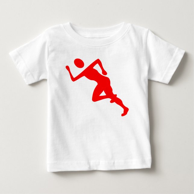 Running - Red Baby T-Shirt (Front)