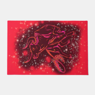 Running Red Bull Doormat