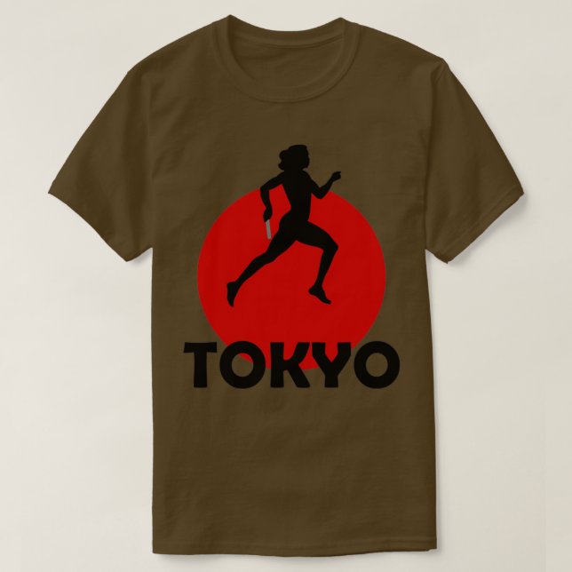 Running relay in Tokyo Japan T-Shirt (Design Front)