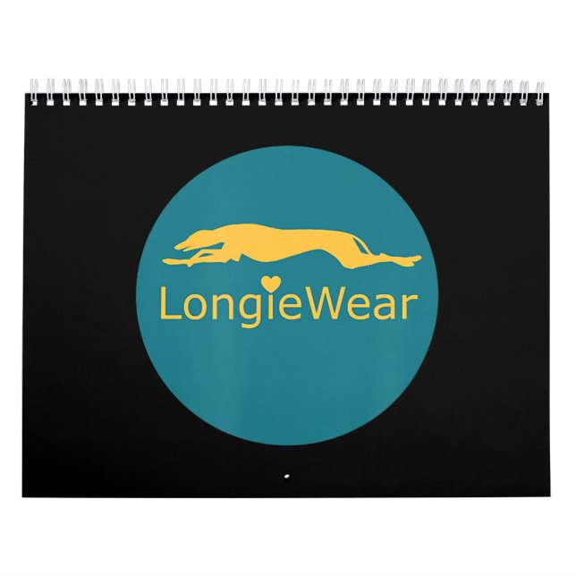 Running Retired Racing Greyhound Longie Wear Calendar (Cover)