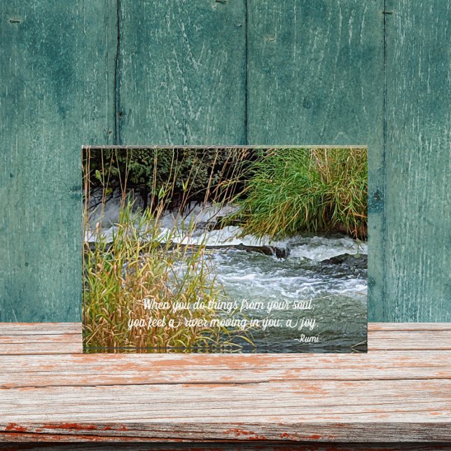 Running River Rumi Poetry Verse Photo Block (In Situ)