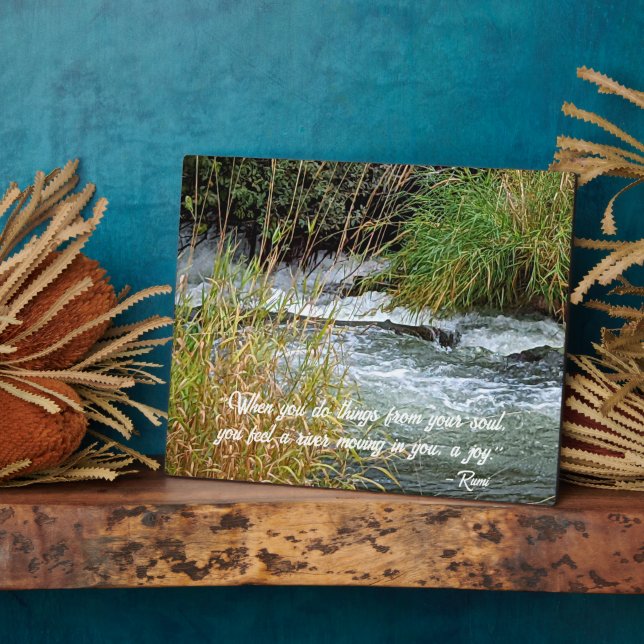 Running River Rumi Poetry Verse Plaque (Side)