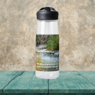 Running River Rumi Poetry Verse Water Bottle