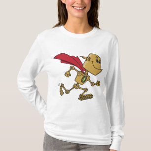 Running Robot Superhero Cartoon Character T-Shirt