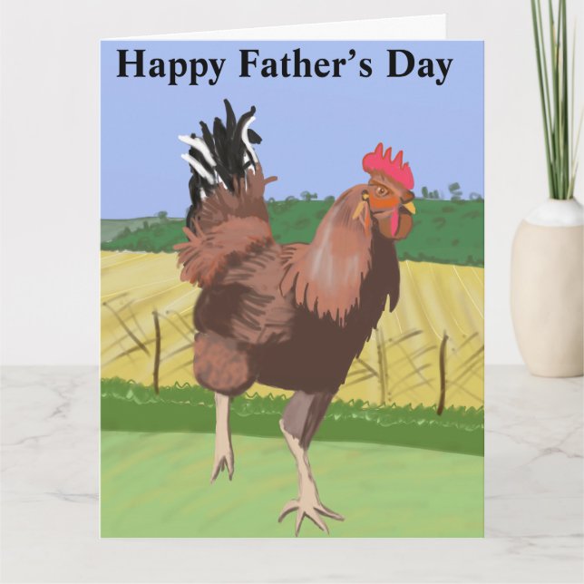 Running Rooster Father’s Day  Card (Front)
