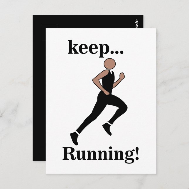 Running Runner Athlete Sports Postcard (Front/Back)