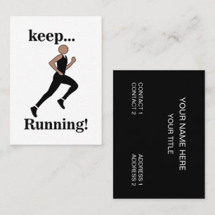 Running Runner Athlete Trainer Coach Business Card
