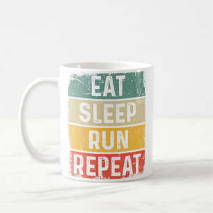 Running Runner Funny Eat Sleep Run Repeat Coffee Mug
