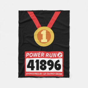Running Runner Half Marathon Halloween Costume 1  Fleece Blanket